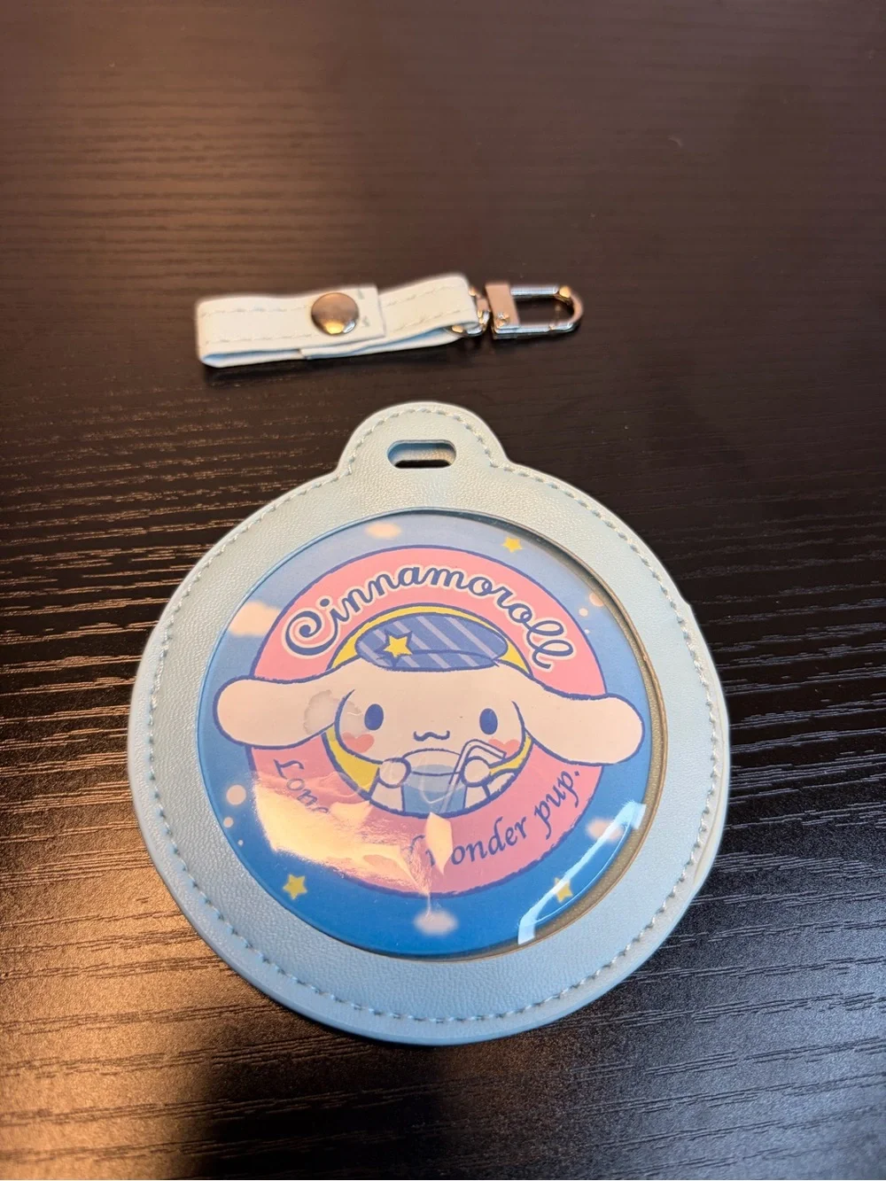 Cinnamoroll Blue Round Bag Tag, Badge, Button